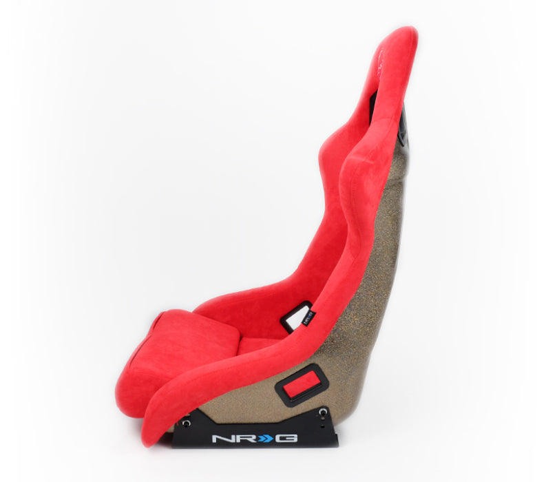 NRG FRP-302RD-ULTRA FRP Bucket Seat ULTRA Edition - Large (Red Alcantara/Gold Glitter Back)