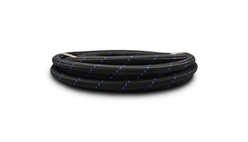 Vibrant 11978B -8 AN Two-Tone Black/Blue Nylon Braided Flex Hose (20 foot roll)
