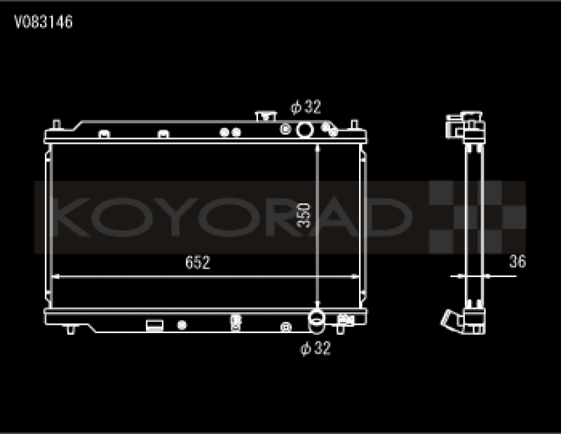 Koyo V083146 94-01 Acura Integra (MT w/ Showa/Denso OEM) Radiator