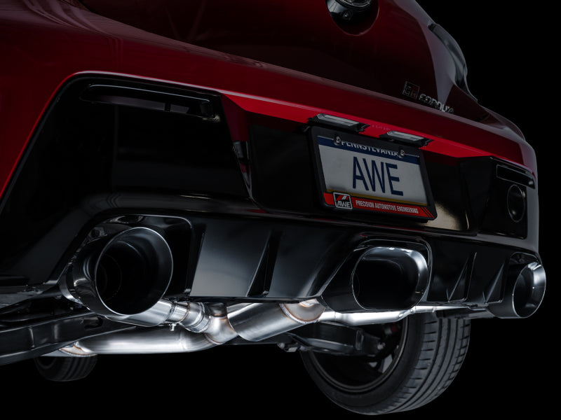 Awe Tuning GR Corolla Exhaust Triple Outlet Black Tips AWE3020-53472