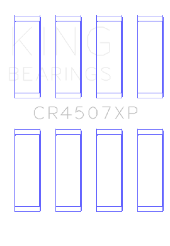King Engine Bearings CR4507XP.026 King Mazda MZR 2.3L 16V / Ford Duratec 2.3L 16V (Size .026) Connecting Rod Bearings (Set of 4)