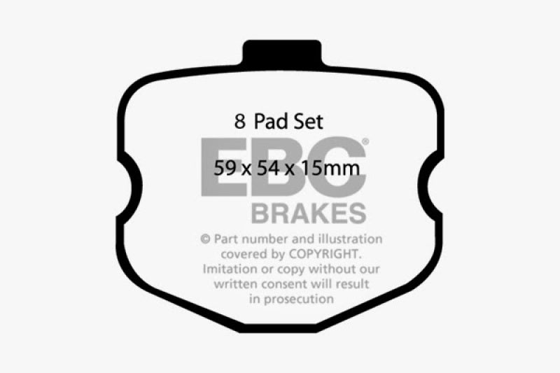 EBC DP31771/2C 06-08 Chevrolet Corvette (C6) 7.0 (Z06) Redstuff Rear Brake Pads