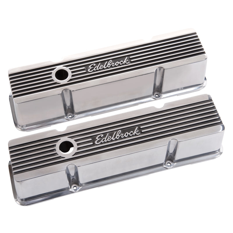 Edelbrock EDE4263 Valve Cover Kit Elite II Series SBC Tall