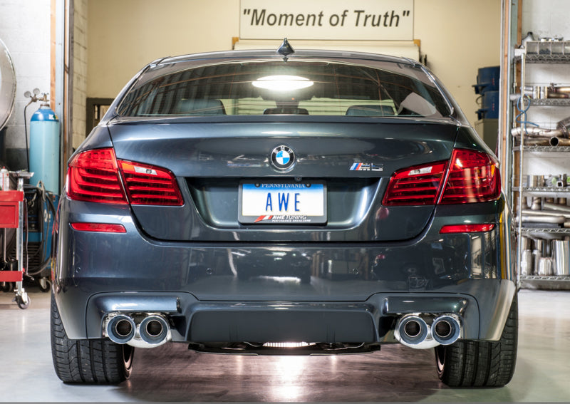 AWE Tuning 3015-42062 BMW F10 M5 Touring Edition Axle-Back Exhaust Chrome Silver Tips