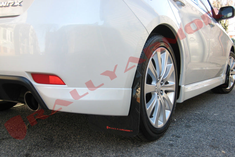 Rally Armor MF6-UR-BLK/RD 08-10 Subaru WRX / 08-11 Impreza 2.5i (Hatch/Sedan) Black UR Mud Flap w/Red Logo