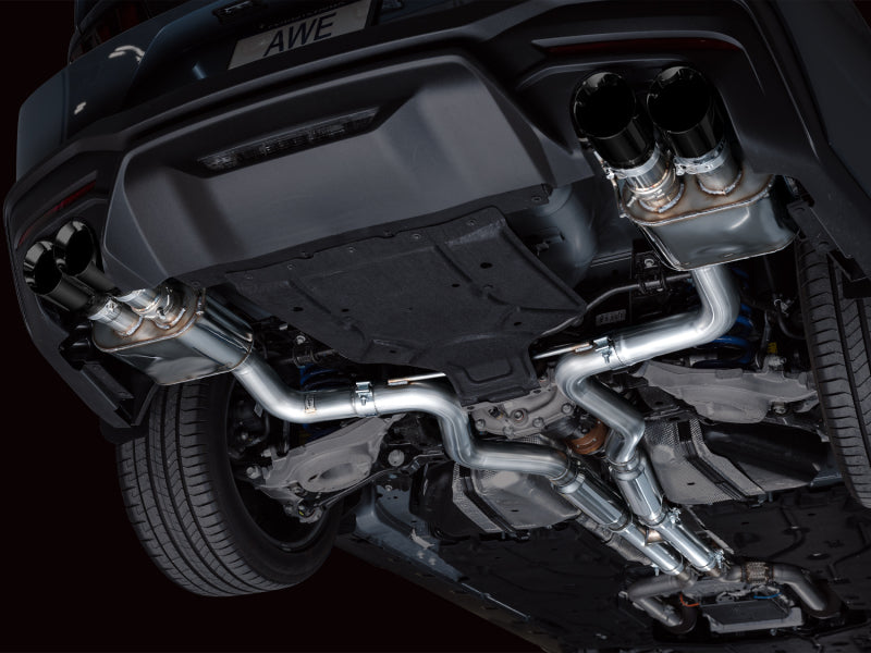 AWE Tuning 3025-43650 AWE 2024 Ford Mustang GT Fastback S650 RWD SwitchPath Catback Exhaust w/ Quad Diamond Black Tips