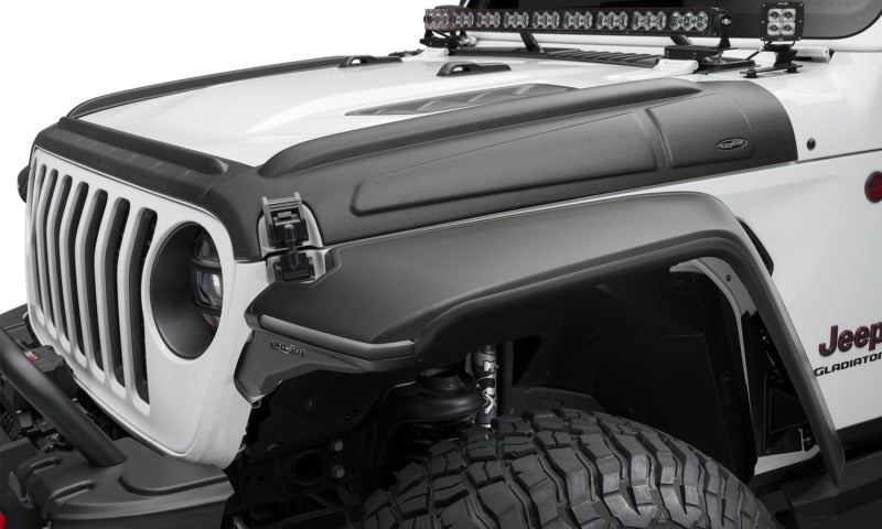 Bushwacker 14129 07-18 Jeep Wrangler JK/JKU Trail Armor Hood Armor (3pc Set) - Tex. Black