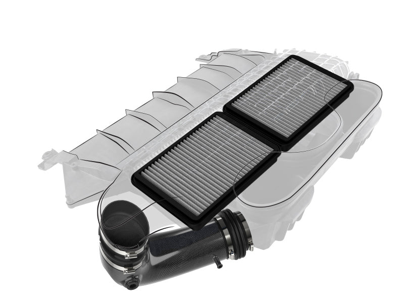 aFe 55-10014DC Super Stock Carbon Fiber Pro Dry S System 2021 RAM 1500 TRX V8-6.2L SC