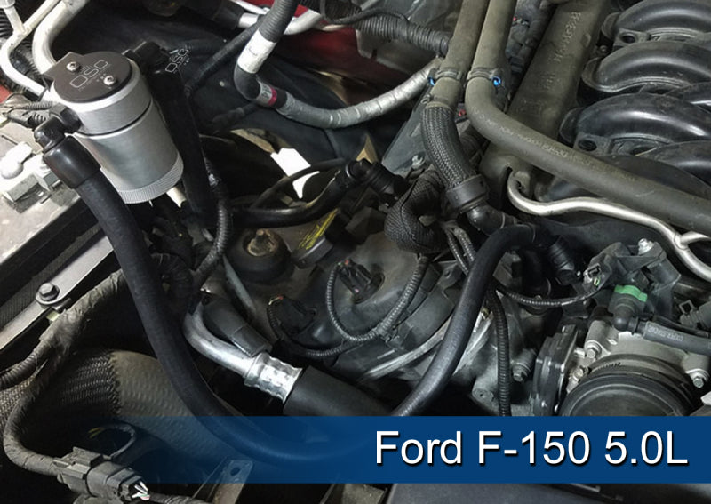 J&L 3016P-C 2011-2025 Ford F-150 2.7L/3.5L/5.0L Passenger Side Oil Separator 3.0 - Clear Anodized