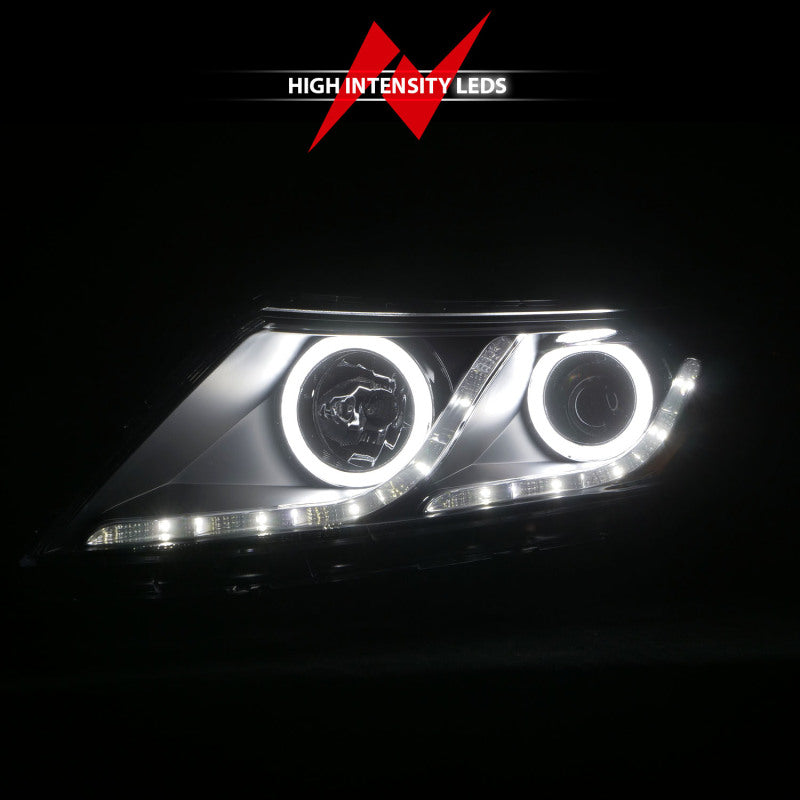 ANZO 121460 2011-2013 Kia Optima Projector Headlights w/ Halo Black (CCFL)