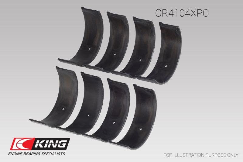 King Engine Bearings CR4104XPC Audi/VW 83-03 1.6L/1.8L/2.0L Performance Coated Rod Bearing Set