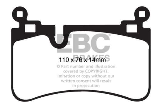 EBC DP31839C 08-13 Mercedes-Benz C63 AMG (W204) 6.2 Redstuff Rear Brake Pads