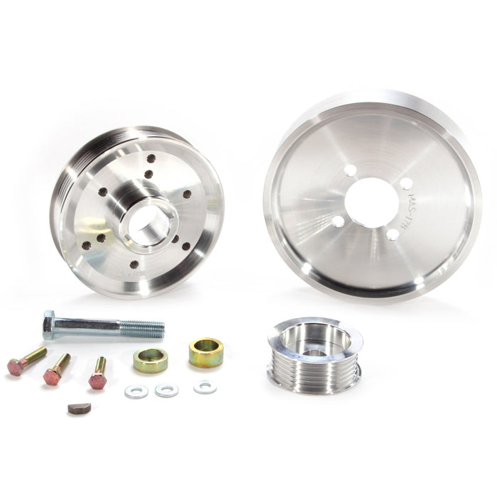 BBK 1559 02-04 Mustang 4.6 GT Underdrive Pulley Kit - Lightweight CNC Billet Aluminum (3pc)