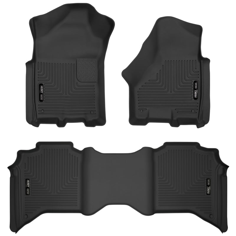 Husky Liners 53638 19-20 Dodge RAM 2500/3500 Crew Cab X-Act Contour Front and Second Row Seat Floor Liners