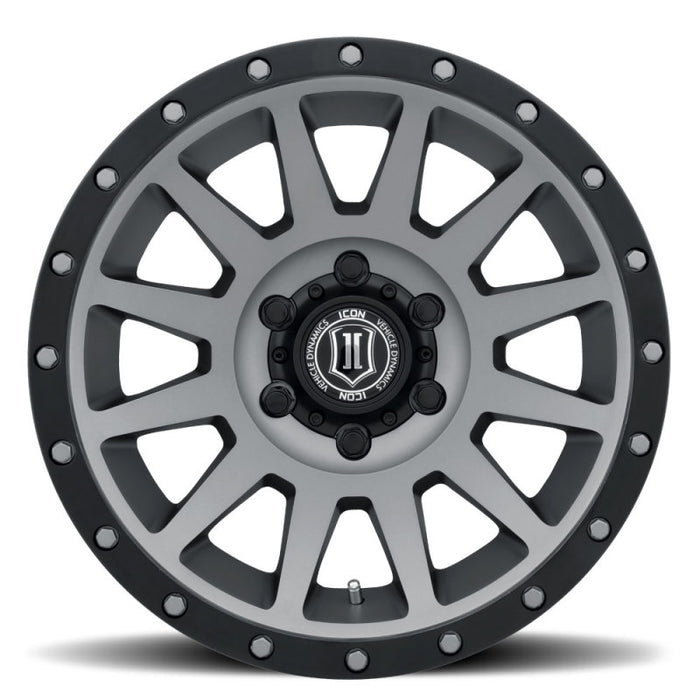ICON 2017858347TT Compression 17x8.5 6x5.5 0mm Offset 4.75in BS 106.1mm Bore Titanium Wheel