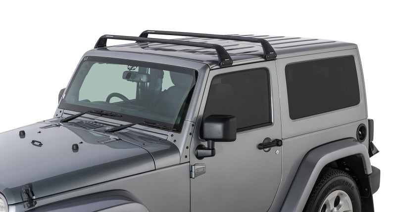 Rhino-Rack SG60 07-22 Jeep Wrangler JK/JL 2 Door Hard Top Vortex SG 2 Bar Roof Rack - Black