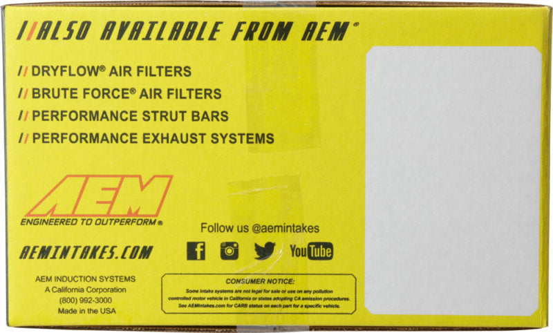 AEM Induction 22-516R 2006 Civic Si Red Short RAM Intake