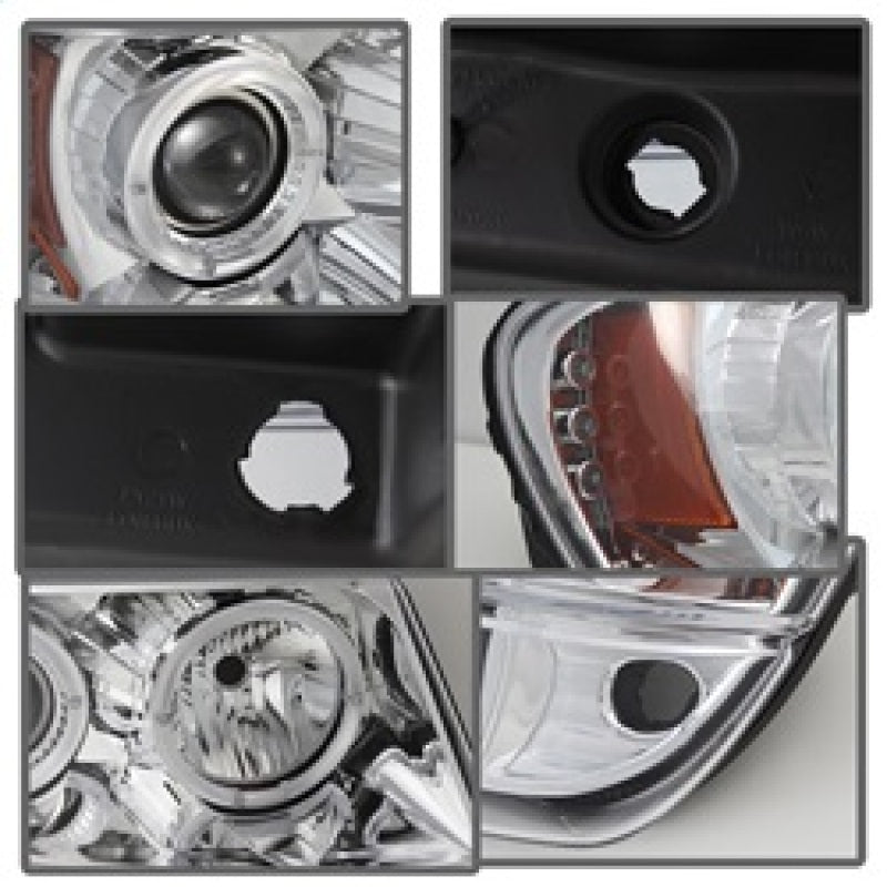 SPYDER 5011152 Spyder Jeep Grand Cherokee 99-04 Projector Headlights LED Halo LED Chrm - PRO-YD-JGC99-HL-C