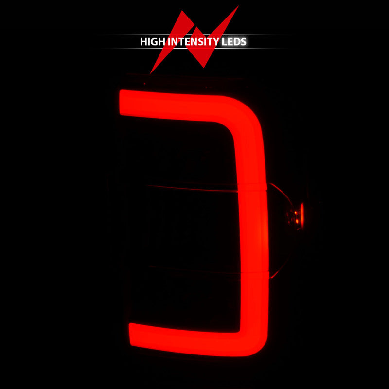 ANZO 311390 2001-2011 Ford Ranger LED Tail Lights w/ Light Bar Black Housing Clear Lens
