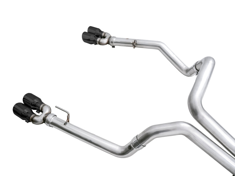 AWE Tuning 3015-43204 4th Gen GM 1500 6.2L 0FG Catback Split Rear Exit (w/ Bumper Cutouts) - Quad Diamond Tips