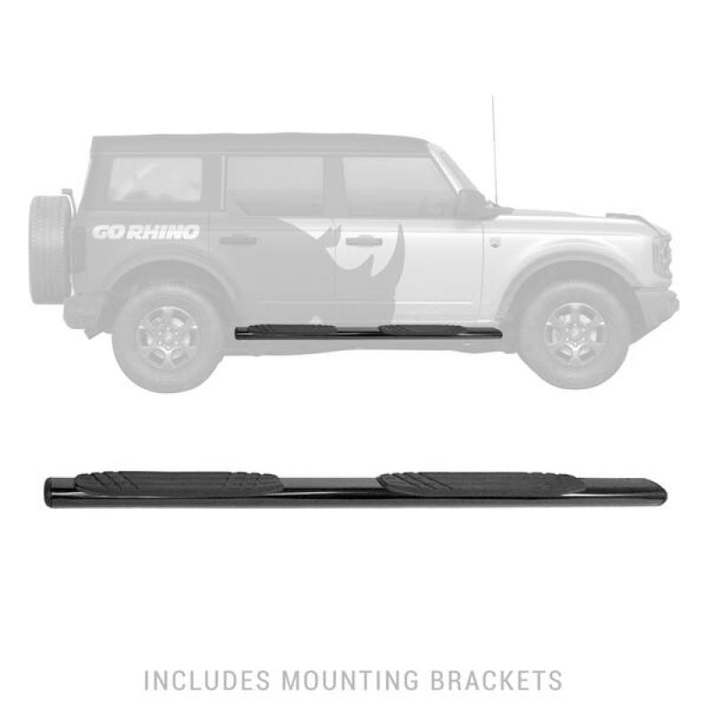 Go Rhino 640071T 4in OE Xtreme SideSteps - Textured Black - 71in