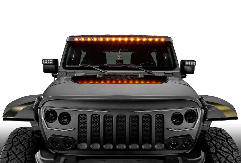 ORACLE Lighting 5917-023 Oracle Jeep Wrangler JL/Gladiator JT Integrated Windshield LED Light Bar System