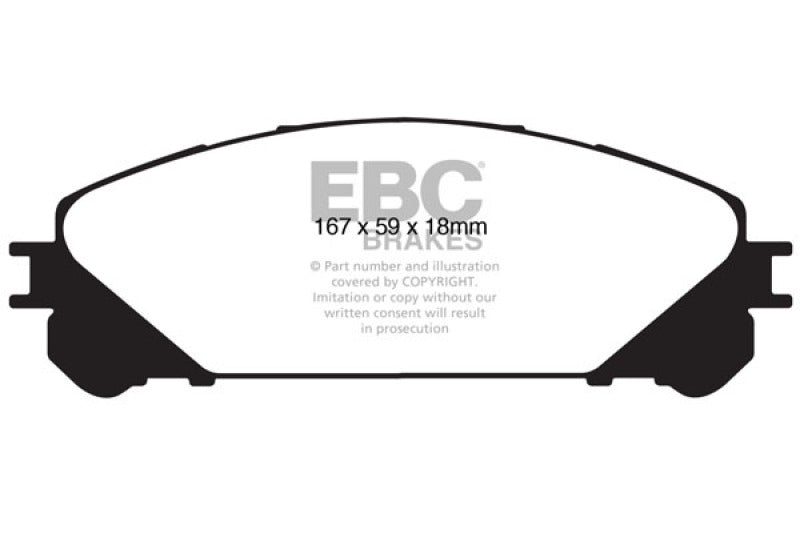 EBC DP41837R 15+ Lexus NX200t 2.0 Turbo Yellowstuff Front Brake Pads