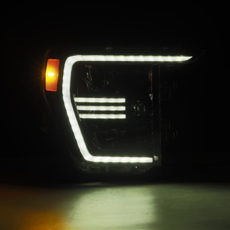 AlphaRex 880294 21-22 Ford F150 PRO-Series Projector headlights Alpha-Black w/Activ Light/Seq Signal