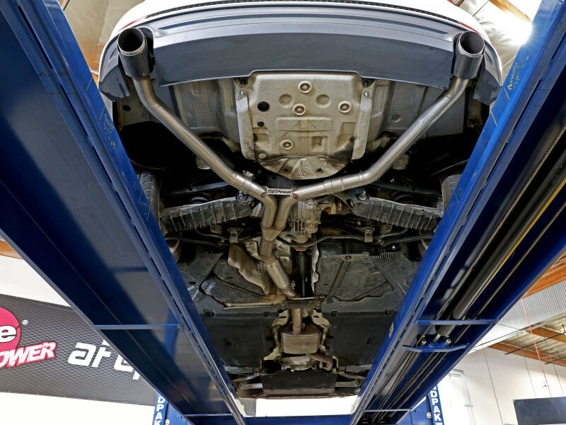 aFe 49-36419-B 17-19 Audi A4 (L4-2.0L) MACH Force-Xp Stainless Steel Axle-Back Exhaust System - Black Tip