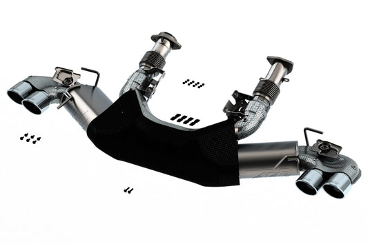 Borla 140839 2020 Chevrolet Corvette C8 6.2L ATAK 3in Exhaust System Dual Round A/C Tips 4inx 4.75in