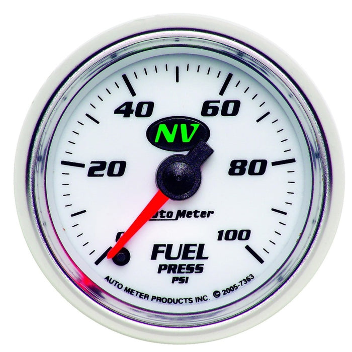 AutoMeter 7363 Autometer 52.4mm Full Sweep Electric Fuel Pressure Gauge