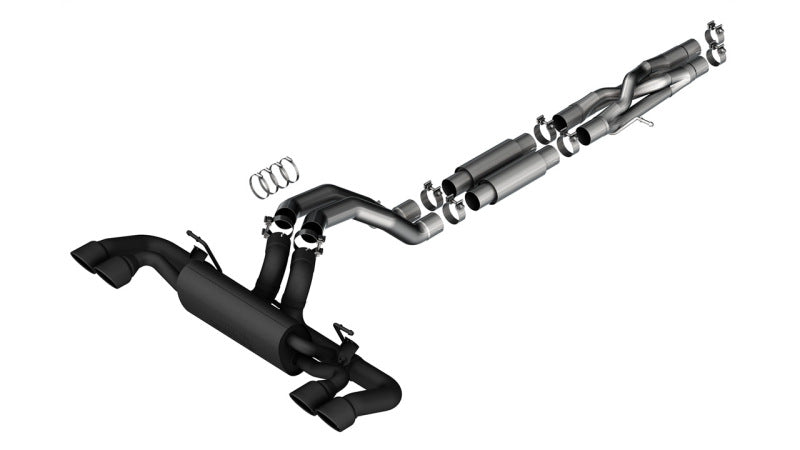 Borla 140892CB 21-22 Jeep Wrangler Rubicon 392 6.4L V8 AT 4WD 4DR S-Type Cat-Back Exhaust - Coated Black