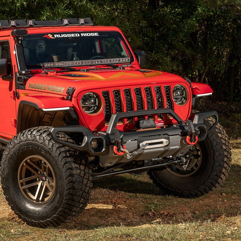 Rugged Ridge 11549.55 Venator Front Bumper Overrider 18-19 JL