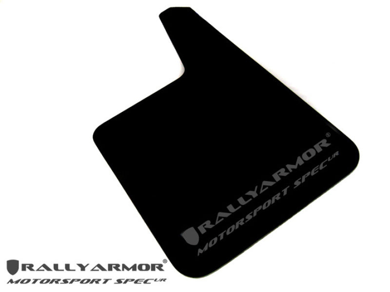 Rally Armor MF20-MSUR-BK-MBK Universal Motorsport Spec Black UR Mud Flap Metallic Black Logo
