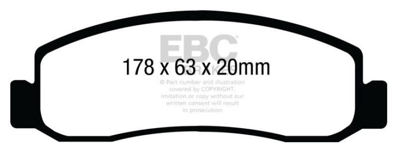 EBC ED91892 08-10 Ford F250 (inc Super Duty) 5.4 (2WD) Extra Duty Front Brake Pads