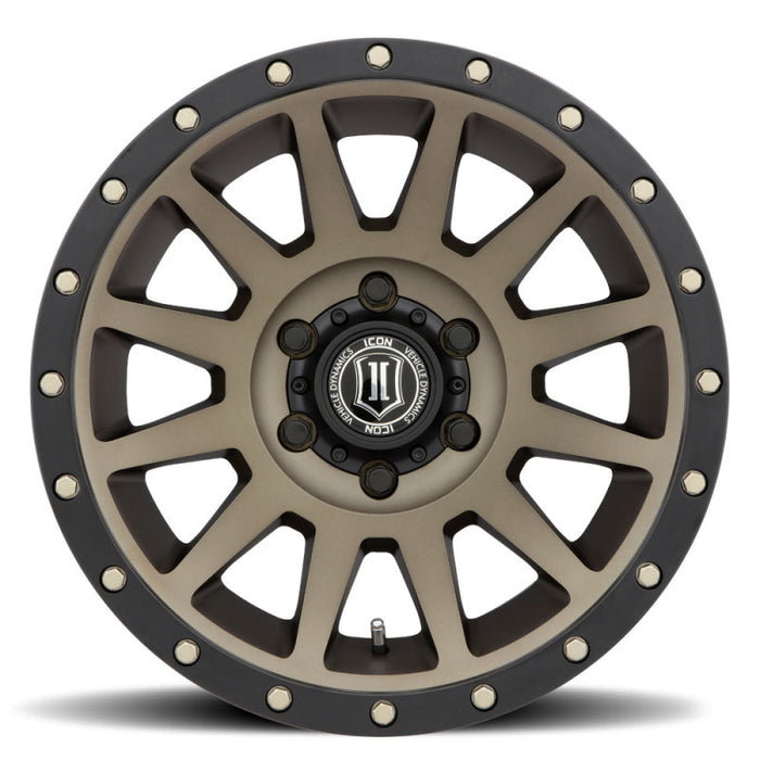 ICON 2017857345BR Compression 17x8.5 5x5 -6mm Offset 4.5in BS 71.5mm Bore Bronze Wheel