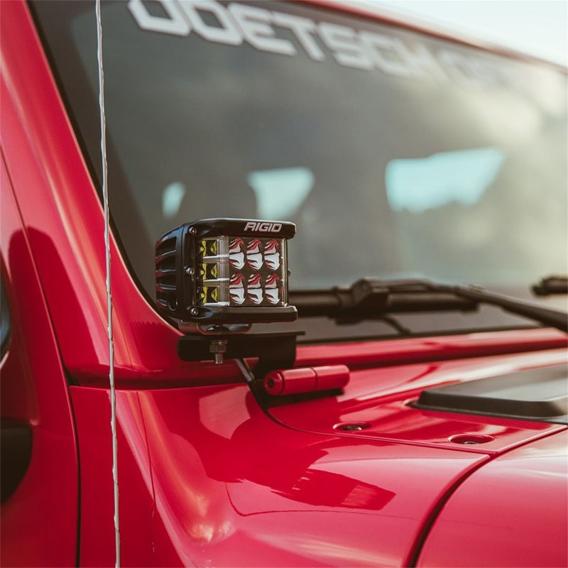 Rigid Industries 41659 2018 Jeep JL - A-Pillar Mount Kit - Mounts Set of D / D-SS / SR-M / Ignite Series