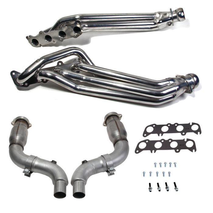 BBK 18564 15-23 Ford Mustang GT 5.0 1-7/8in Headers w/High Flow Catted Mid Pipe (Silver Ceramic)