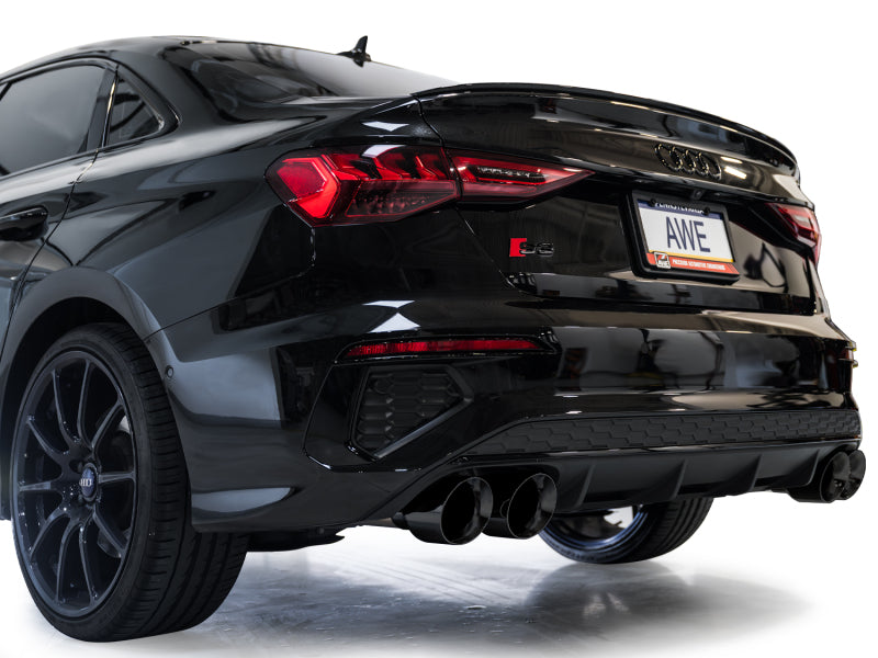 AWE Tuning 3020-43897 AWE 22-24 Audi 8Y S3 Track Edition Exhaust - Diamond Black Tips