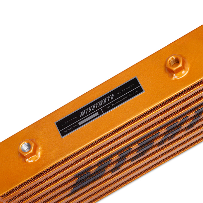 Mishimoto MMINT-UZG Universal Gold Z Line Intercooler Overall Size: 28x8x3 Core Size: 21x6x2.5 Inlet / Outlet