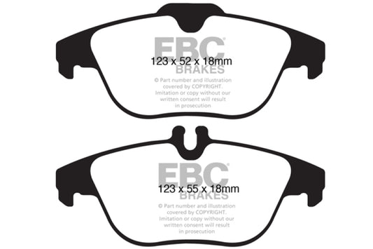 EBC DP41990R 12-14 Mercedes-Benz C250 (W204) 1.8 Turbo Yellowstuff Rear Brake Pads