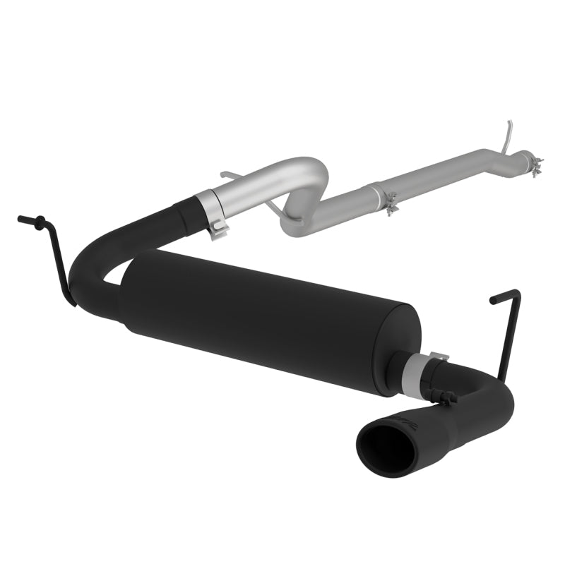 MBRP S5526BLK 12 Jeep Wrangler/ Rubicon 3.6L Cat Back Single Rear Exit Black Exhaust