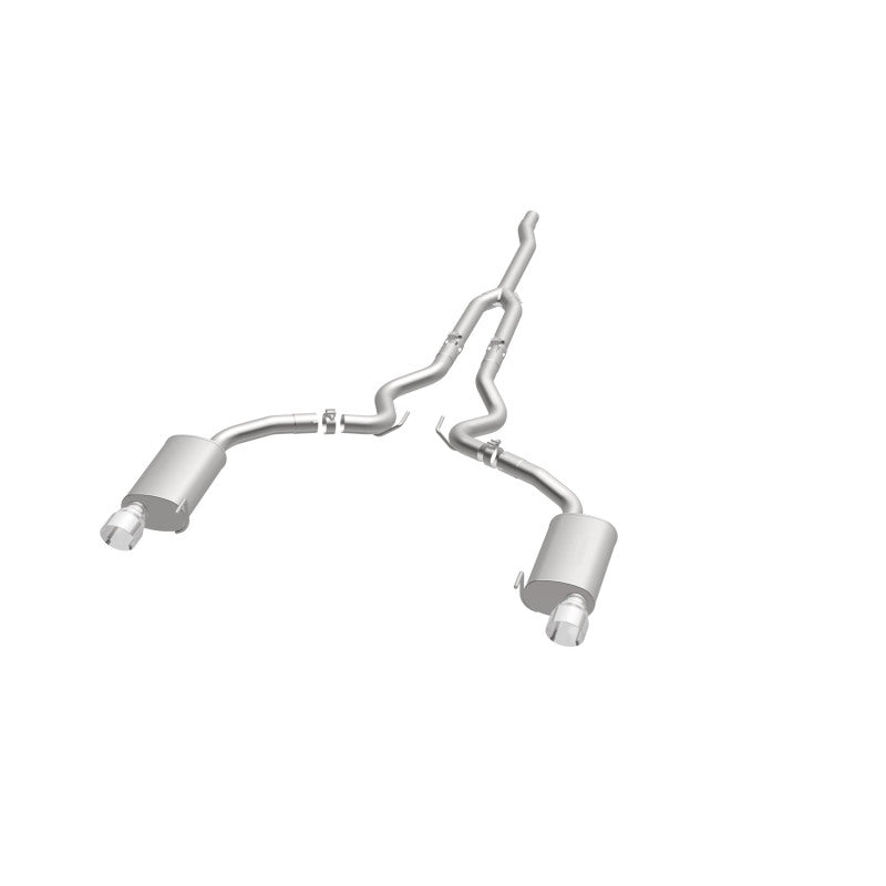 Magnaflow 19097 MagnaFlow Cat Back, SS, 2.5in, Street, Dual Split Polished 4.5in Tips 2015 Ford Mustang Ecoboost