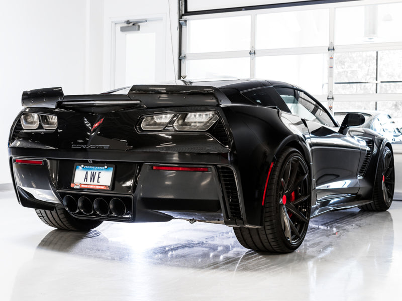 AWE Tuning 3020-43081 14-19 Chevy Corvette C7 Z06/ZR1 Track Edition Axle-Back Exhaust w/Black Tips
