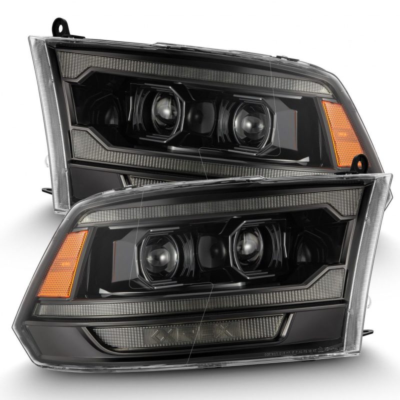 AlphaRex 880560 09-18 RAM 2500 LUXX LED Proj Headlight Plank Style Alpha Blk w/Activ Light/Seq Signal/DRL