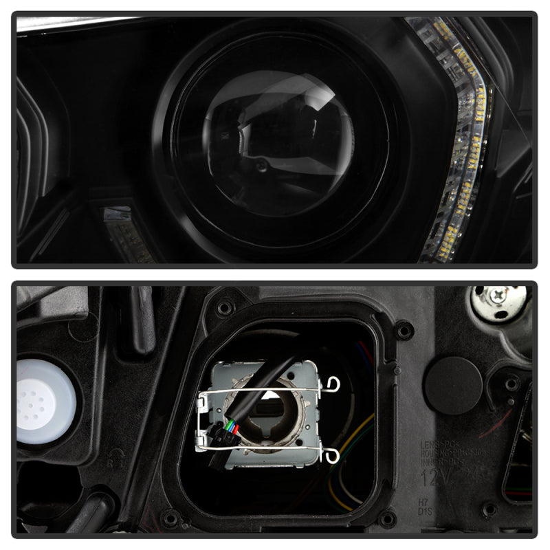 SPYDER 5088208 Spyder BMW 5 Series F10 11-13 Xenon/HID AFS Projector Headlights - Black PRO-YD-BMWF10HIDAFS-SEQ-BK
