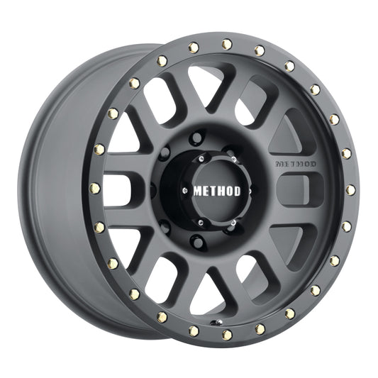 Method Wheels MR30989088818 Method MR309 Grid 18x9 +18mm Offset 8x180 130.81mm CB Titanium/Black Street Loc Wheel
