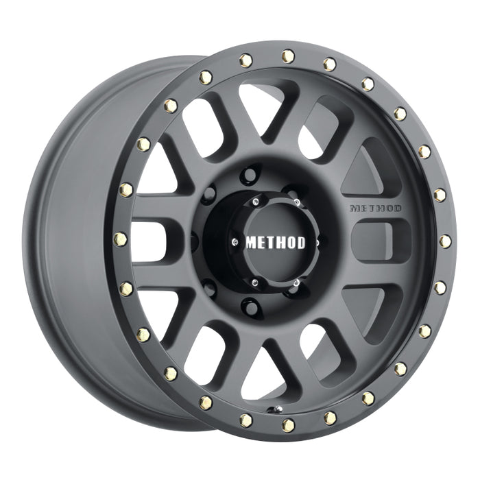 Method Wheels MR30989088818 Method MR309 Grid 18x9 +18mm Offset 8x180 130.81mm CB Titanium/Black Street Loc Wheel