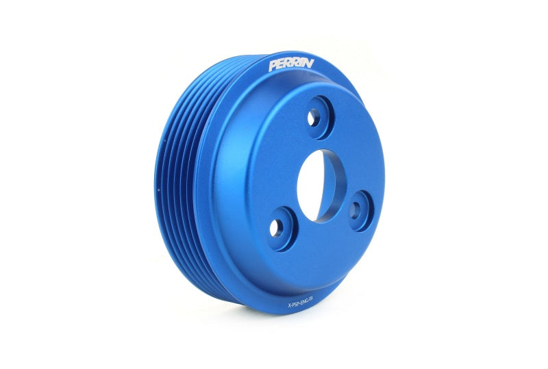 Perrin Performance PSP-ENG-111BL PERRIN 15-21 Subaru WRX / 18-20 Crosstrek / 14-18 FXT Lightweight Water Pump Pulley - Blue