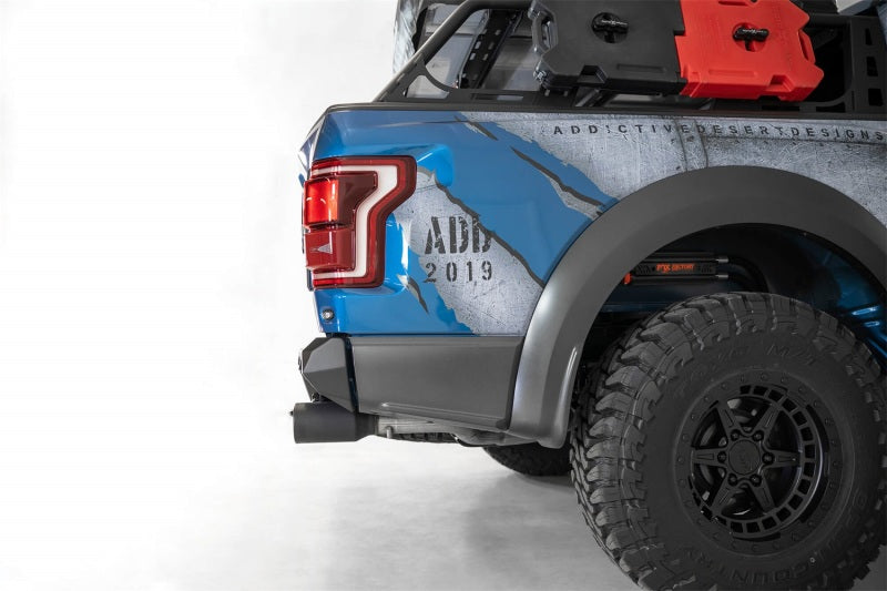 Addictive Desert Designs R110011370103 17-20 Ford Raptor F-150 Bomber Rear Bumper w/ Backup Sensor Cutouts
